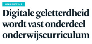 Digitale geletterdheid wordt vast onderdeel onderwijscurriculum